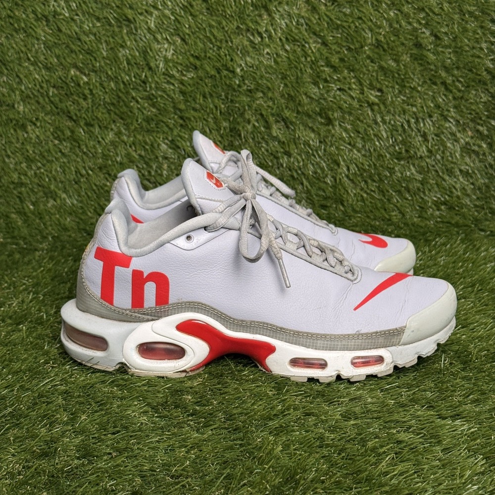 Nike Air Max Plus TN WHITE ORANGE AQ1088-100 Shoes Mens Size 8.5